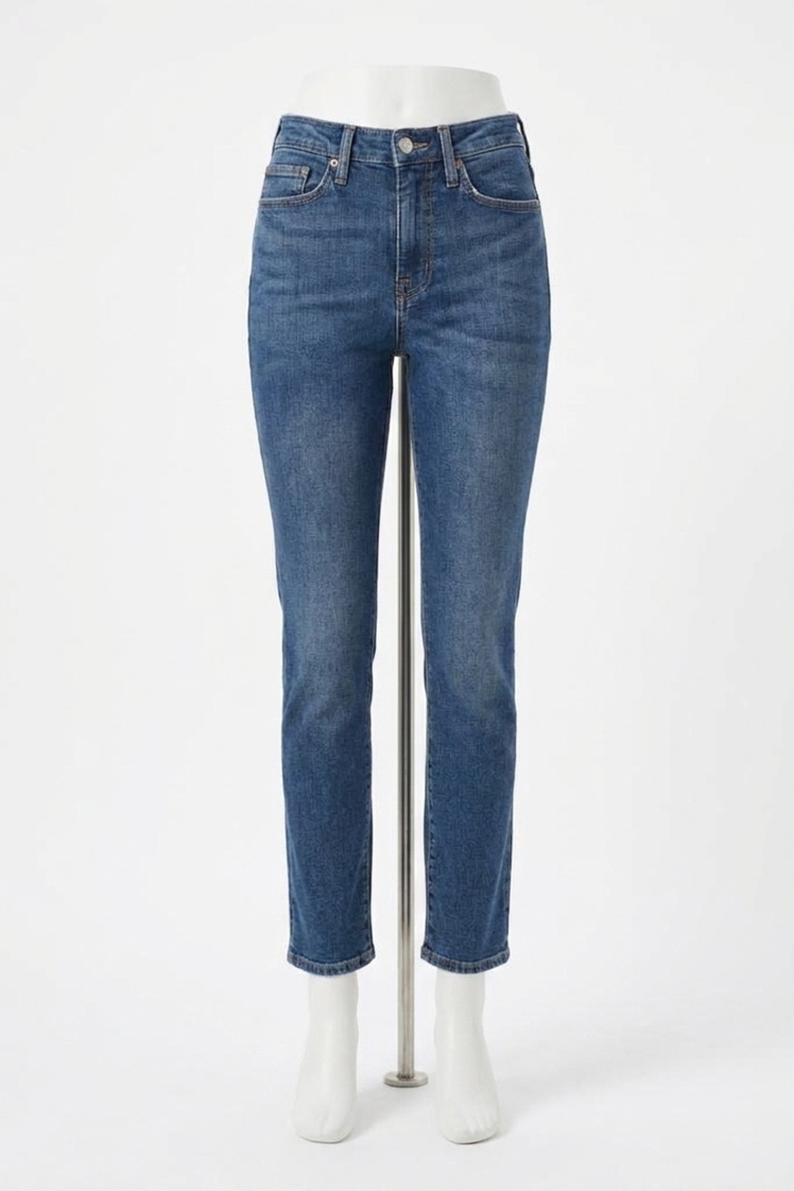 NEW GOOD AMERICAN good legs straight jeans in blue004